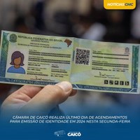 Câmara de Caicó realiza último dia de agendamentos para emissão de identidade em 2024 nesta segunda