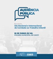 Câmara de Vereadores de Caicó Realiza Audiência Pública sobre Combate ao Trabalho Infantil