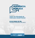 CMC promove Audiência Pública sobre ações de saúde mental nesta sexta-feira (7)